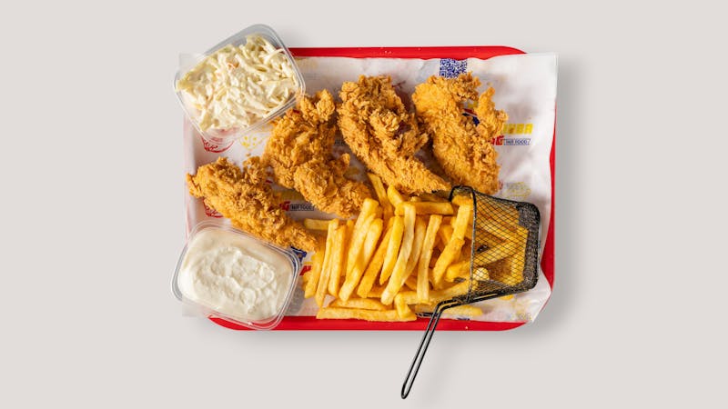 Crispy fried chicken sandwich with coleslaw